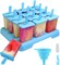 12-Cavity BPA-Free Popsicle Molds with Built-In Sticks – Easy-Release DIY Ice Pop Maker Set with Drip Tray, Cleaning Brush & Funnel (12 Cavities)